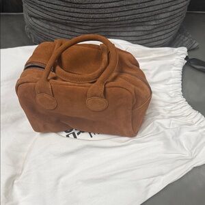 Marge Sherwood  tan Suede Handbag